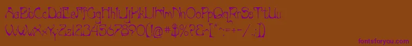 Artnouv Font – Purple Fonts on Brown Background