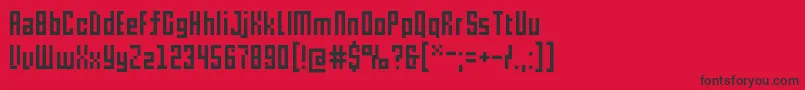 Pxl Font – Black Fonts on Red Background