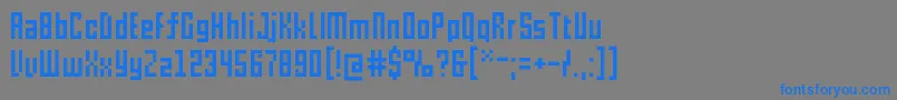 フォントPxl – 灰色の背景に青い文字