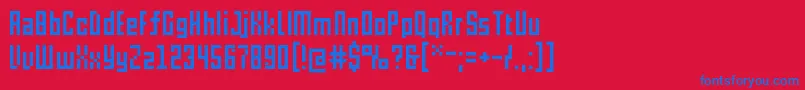 Pxl Font – Blue Fonts on Red Background