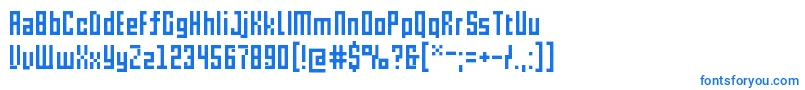 フォントPxl – 白い背景に青い文字