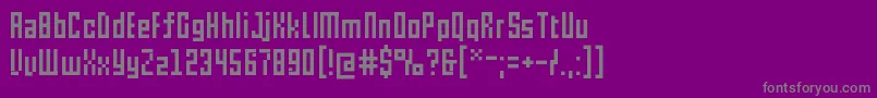 Pxl Font – Gray Fonts on Purple Background
