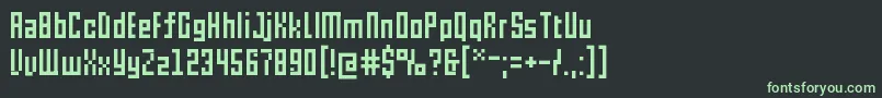 フォントPxl – 黒い背景に緑の文字