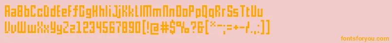 Pxl Font – Orange Fonts on Pink Background