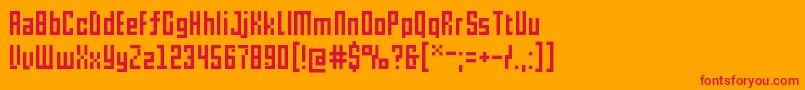 Pxl Font – Red Fonts on Orange Background