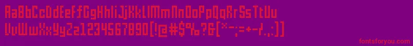 Pxl Font – Red Fonts on Purple Background