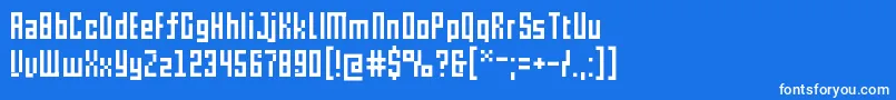 フォントPxl – 青い背景に白い文字