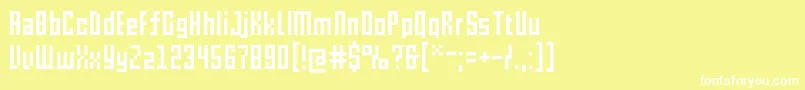 Pxl Font – White Fonts on Yellow Background