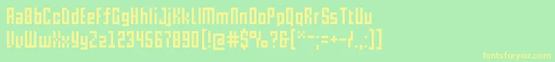 Pxl Font – Yellow Fonts on Green Background