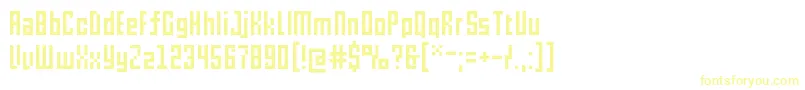 Pxl Font – Yellow Fonts on White Background