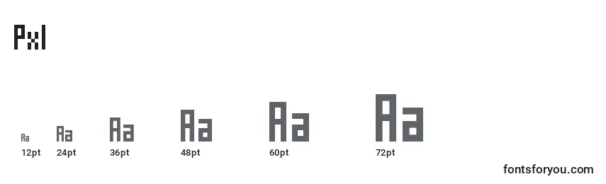 Pxl Font Sizes