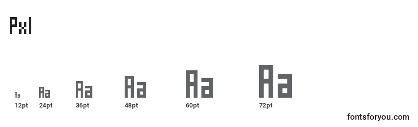 Tailles de police Pxl