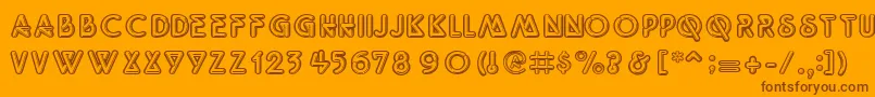 Quantum Font – Brown Fonts on Orange Background