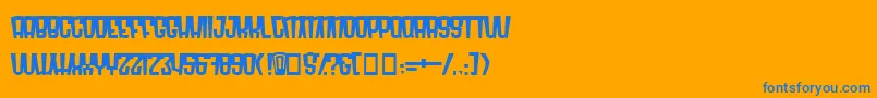 Weitere Informationen zur Radomn-Schriftart Radomn-Schriftart – Blaue Schriften auf orangefarbenem Hintergrund
