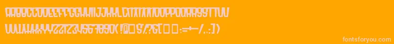 フォントRadomn – オレンジの背景にピンクのフォント