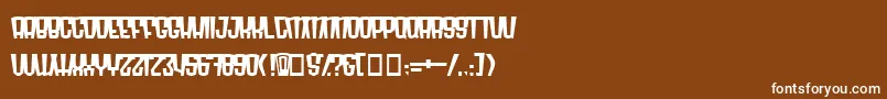 フォントRadomn – 茶色の背景に白い文字