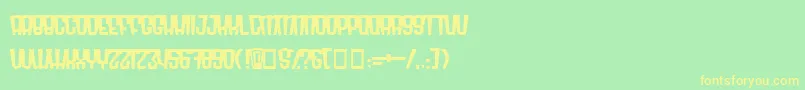 Radomn Font – Yellow Fonts on Green Background