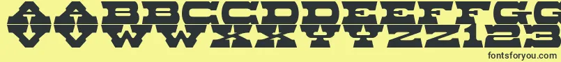Baccer Font – Black Fonts on Yellow Background