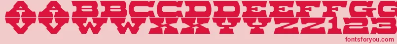 Baccer Font – Red Fonts on Pink Background