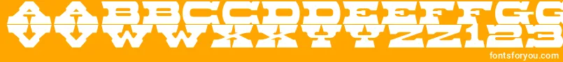 Baccer Font – White Fonts on Orange Background