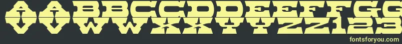 Baccer Font – Yellow Fonts on Black Background