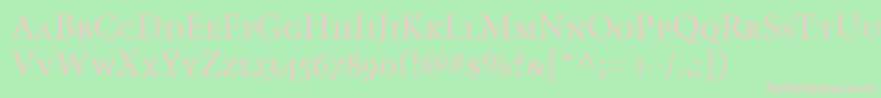 MinionRegularSmallCapsOldstyleFigures Font – Pink Fonts on Green Background