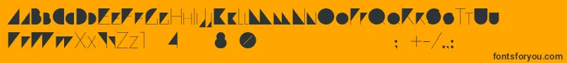 ParanoidCyrillic Font – Black Fonts on Orange Background