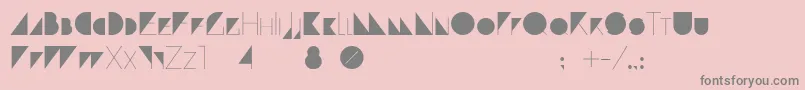 フォントParanoidCyrillic – ピンクの背景に灰色の文字