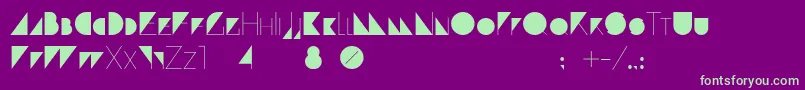 ParanoidCyrillic Font – Green Fonts on Purple Background