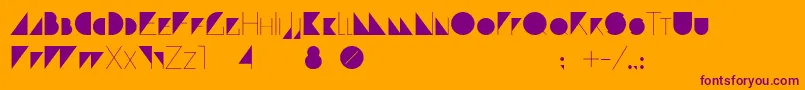 ParanoidCyrillic Font – Purple Fonts on Orange Background