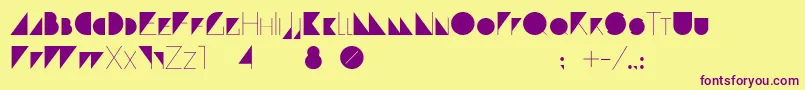 ParanoidCyrillic Font – Purple Fonts on Yellow Background