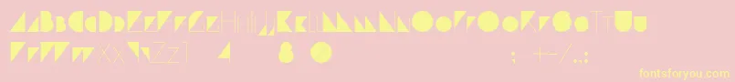 Fonte ParanoidCyrillic – fontes amarelas em um fundo rosa