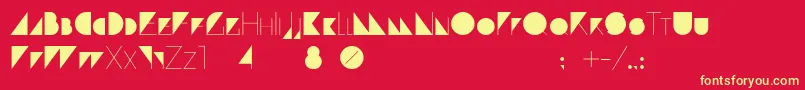 ParanoidCyrillic Font – Yellow Fonts on Red Background
