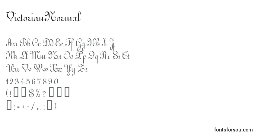 Fuente VictorianNormal - alfabeto, números, caracteres especiales