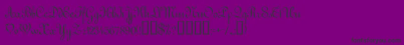 VictorianNormal-Schriftart – Schwarze Schriften auf violettem Hintergrund