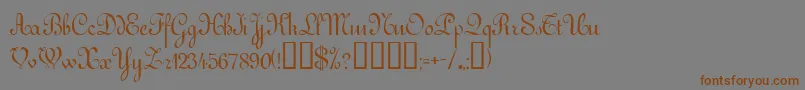 Więcej informacji o czcionce VictorianNormal Czcionka VictorianNormal – brązowe czcionki na szarym tle