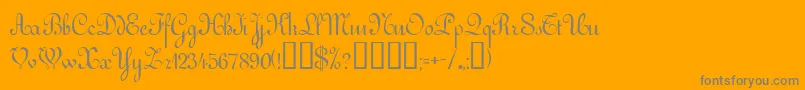VictorianNormal-Schriftart – Graue Schriften auf orangefarbenem Hintergrund