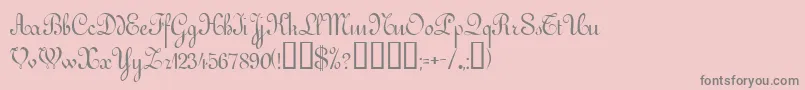 VictorianNormal-Schriftart – Graue Schriften auf rosa Hintergrund