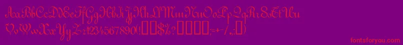 Weitere Informationen zur VictorianNormal-Schriftart VictorianNormal-Schriftart – Rote Schriften auf violettem Hintergrund