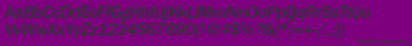 FranklingothicnewMediumItalic Font – Black Fonts on Purple Background