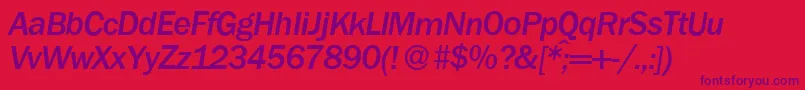 More about FranklingothicnewMediumItalic Font FranklingothicnewMediumItalic Font – Purple Fonts on Red Background