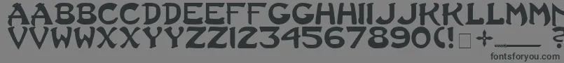 フォントLast – 黒い文字の灰色の背景