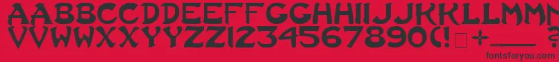 Fonte Last – fontes pretas em um fundo vermelho
