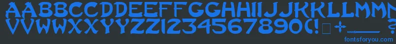 Last Font – Blue Fonts on Black Background