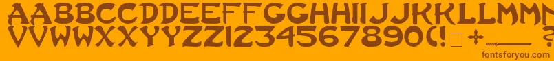 Fonte Last – fontes marrons em um fundo laranja