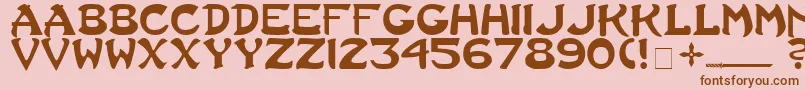 Last Font – Brown Fonts on Pink Background