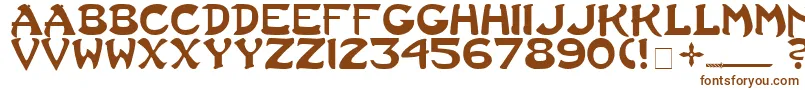 Шрифт Last – коричневые шрифты на белом фоне