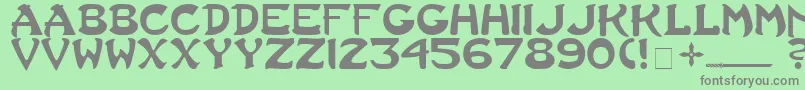 フォントLast – 緑の背景に灰色の文字