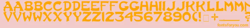 Weitere Informationen zur Last-Schriftart Last-Schriftart – Orangefarbene Schriften auf rosa Hintergrund