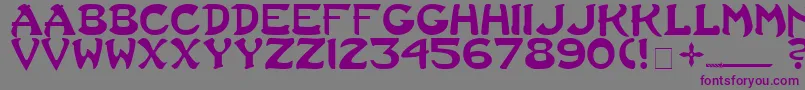 フォントLast – 紫色のフォント、灰色の背景